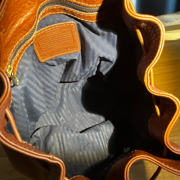 4911 Coach Brown Leather Backpack - Picture 4 of 6